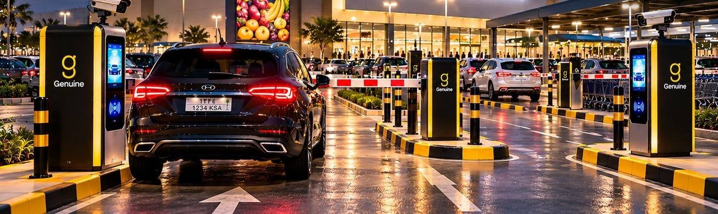 Hypermarket car park lanes