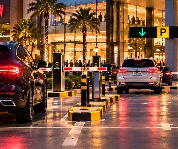 Mall car park lanes